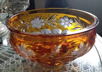 Patera kryształowa na nóżce Patera kryształowa na nóżce