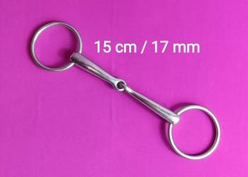 Wędzidło pojedynczo łamane pełne zwykłe - 15 cm / 17 mm (#4)