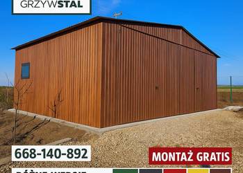Drewnopodobny GARAŻ BLASZANY - Magazyn - Wiata - Hala  - GRZYWSTAL