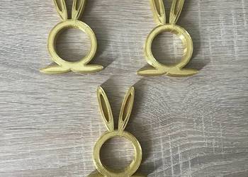 Obrączki na serwetki z uszami zająca