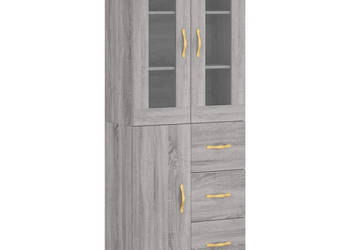 Witrynka szary dąb sonoma 695x34x180cm materiał drewnopochodny WM-3198455