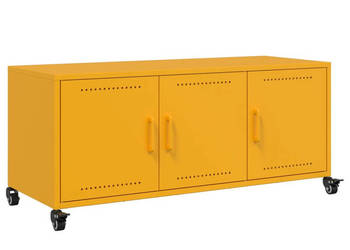 Szafka RTV musztardowa 1005x39x435 cm stal WM-846647
