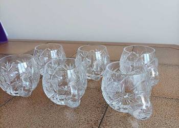 Kubki kryształowe HSK Violetta z czasów PRL