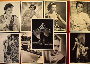 Przedwojenne gwiazdy kina - oryginalne zdjęcia dużego formatu