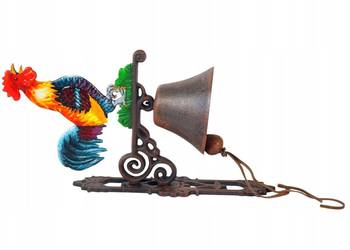 Piejący kogut żeliwny masywny dzwonek DZWON Piejący kogut żeliwny masywny dzwonek DZWON