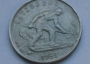 LUKSEMBURG-1 FRANK-1952 r-HUTNIK