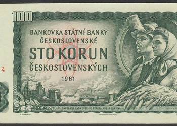 Czechosłowacja 100 koron 1961 - stan bankowy UNC
