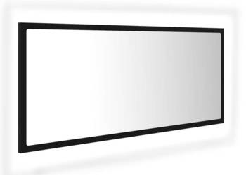 Lustro łazienkowe z LED czarne 100x85x37 cm akryl WM-804941