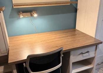 Komplet mebli BRW Luca Juzi – szafa, biurko, łóżko z materacem