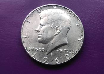 Moneta 1/2 DOLARA 1969 D -''Kennedy''- Half dollar - Srebro