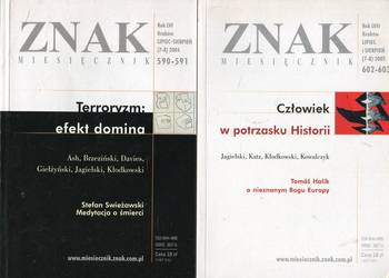 Znak Miesięcznik Rok 2005 nr 602-603 , Rok 2004 nr 590-591