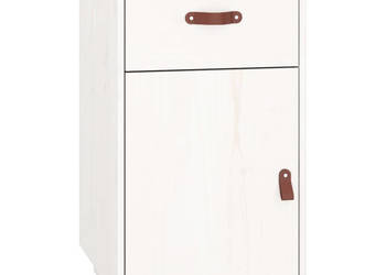Szafka do biurka biała 40x50x75 cm lite drewno sosnowe WM-820098