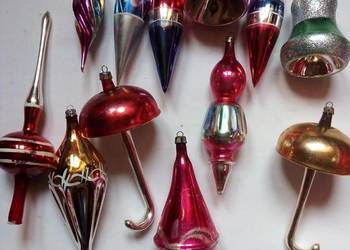 zestaw starych bombek vintage PRL