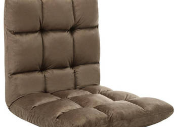 Składane krzesło podłogowe taupe mikrofibra WM-325253