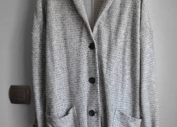 prosty płaszczyk na wiosnę luźny L xl xxl 40 42 jednorzędowy