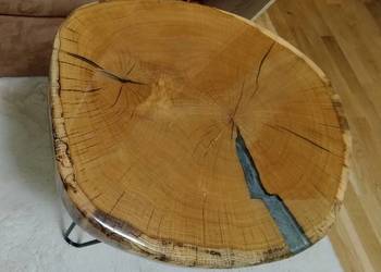 Stolik kawowy drewniany żywica