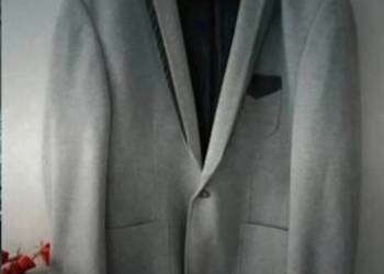 Marynarka szara o kroju męskim Pinterest Old money retro szerokie ramiona