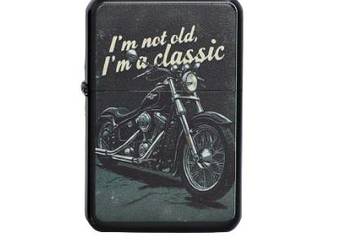 Zapalniczka Benzynowa Czarny Motocykl – "I'm not old, I'm a classic"