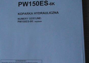 dtr instrukcja obsługi koparka komatsu pw150es-6k i inne