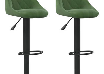 Stołki barowe 2 szt. ciemnozielone tapicerowane aksamitem WM-335352