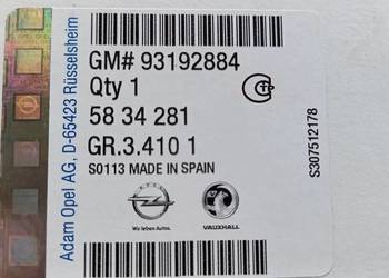 5834281/93192884 Filtr powietrza Opel Astra G,H 1.3/1.7/2.0/2.2