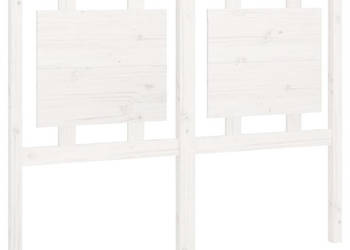 Wezgłowie łóżka białe 1255x4x100 cm lite drewno sosnowe WM-817931