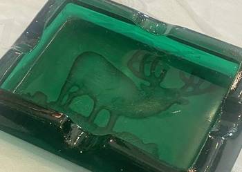 Popielniczka myśliwska – zielone szkło Popielniczka myśliwska – zielone szkło