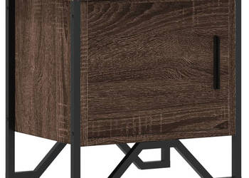 Szafka nocna brązowy dąb 40x30x40 cm materiał drewnopochodny WM-848522