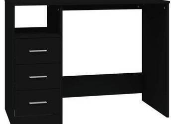 vidaXL Biurko z szufladami, czarne, 102x50x76 cm（SKU:823033）