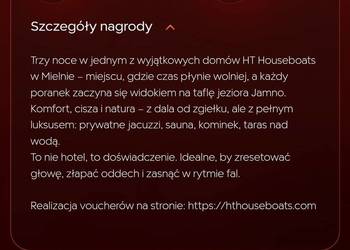 Voucher 3500 zł – domki na wodzie HT Houseboats Mielno.