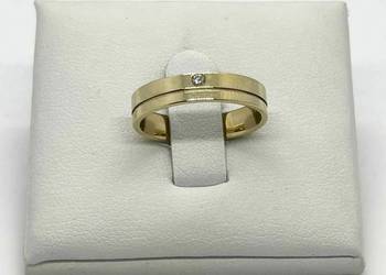 Złota Obrączka z Diamentem pr. 585 3,2g R10