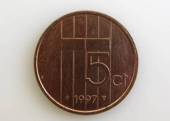 Moneta 5 Ct centów 1997 ( Holandia )