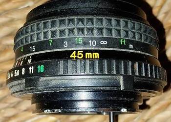 Obiektyw minolta Rokkor 45 mm 1:2