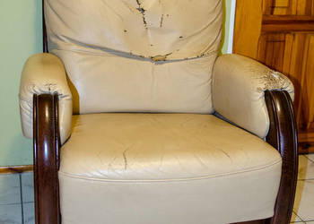 Fotel KLER skórzany - do renowacji