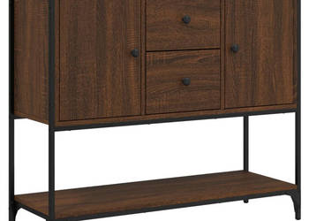 Komoda brązowy dąb 100x36x85 cm materiał drewnopochodny WM-835558