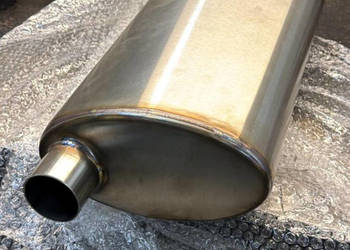 Sportowy przelotowy tłumik końcowy ze stali nierdzewnej - OKAZJA !