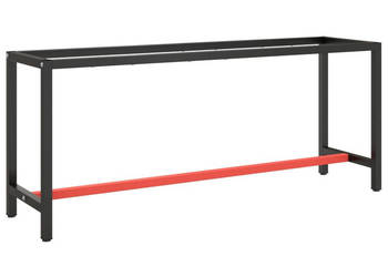 Rama do stołu roboczego czerwono-czarna 190x50x79 cm metal WM-151453