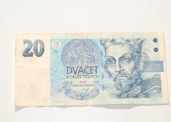 Stary banknot 20 koron Czeskich Czechy 1994 unikat