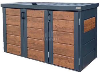 Zabudowa koszy na śmieci wiata obudowa 177x65x110 cm 3x120L TS953