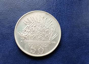 Stare monety 50 gourde 1981 Haiti srebro