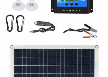PANEL SOLARNY 300W ZESTAW Z REGULATOREM I PROSTOWNIKIEM 12V DO LADOWANIA