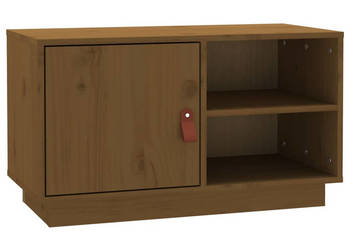 Szafka pod telewizor miodowy brąz 70x34x40 cm drewno sosnowe WM-818238