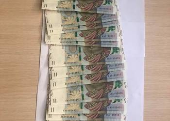 banknot 500zł z roku 2016, seria AA. Stan bardzo dobry.