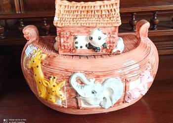 Niezwykła, duża ceramiczna waza- Arka Noego. Niezwykła, duża ceramiczna waza- Arka Noego.