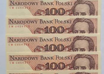 Zestaw Banknotów PRL 100 zł x 7 szt.