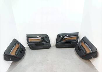 TAPICERKA BOCZEK  LEWY PRAWY PRZÓD TYŁ KPL SEDAN BRĄZ Audi A6 III  C6