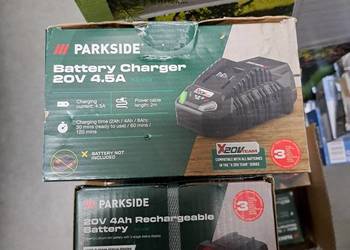 Witam sprzedam baterie parkside 4 aha 20v plus ładowarka szybką 4.5 a