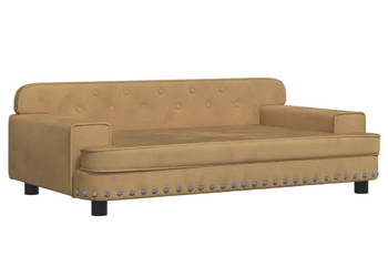 Sofa dla dzieci brązowa 90x53x30 cm aksamit WM-3196284