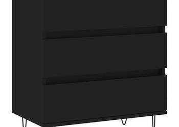 Komoda czarna 60x35x70 cm materiał drewnopochodny WM-827181