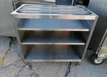 Stół zabudowany z 3 stron, 3 półki, do zab. 87x44
